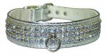 Majestic Collar - Vinyl (3-Rows of Crystals)